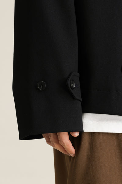 Abrigo Ejecutivo de Cuello Vuelto con Mezcla de Tela Twill para Hombre - Image 15