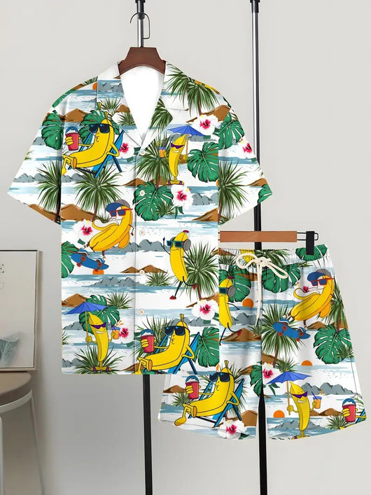 Conjunto Hombre Playera y Shorts Estampados Modernos y Cómodos - Image 13