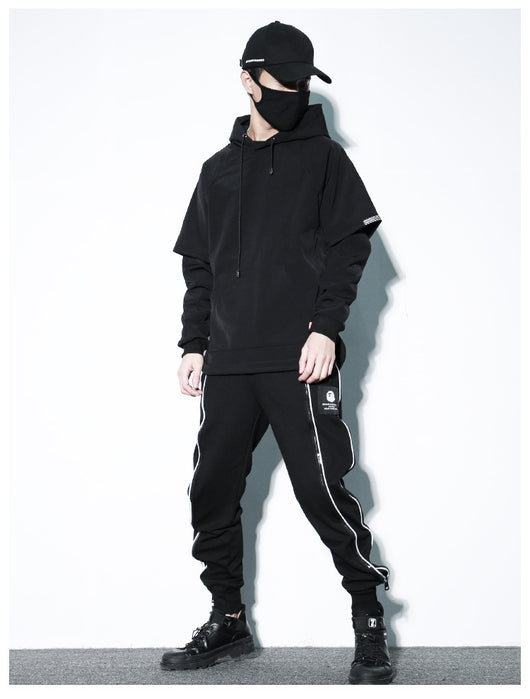 Suéter Oversized Estilo Street Hip-Hop con Detalles de Corte Asimétrico - Image 4