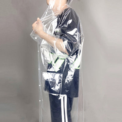 Impermeable Transparente Grueso con Patrón de Lichi - Image 3