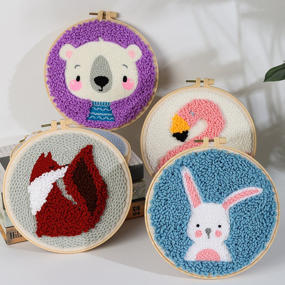 Kit Completo de Bordado para Niños - Agujas, Hilos y Patrones Estampados