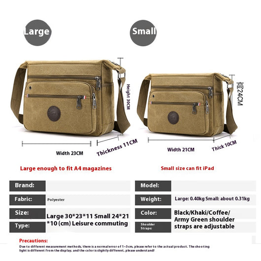 Bolsa Mensajero de Lona para Hombre - Image 3