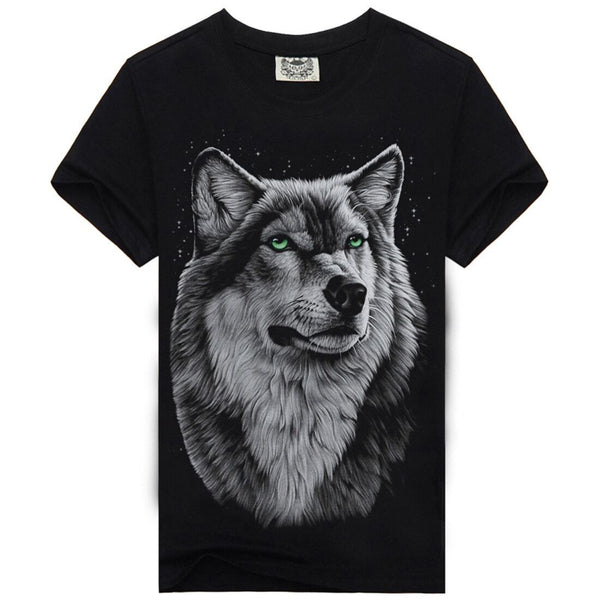 Playera Casual Hombre Cuello Redondo Impresión Digital 3D Manga Corta