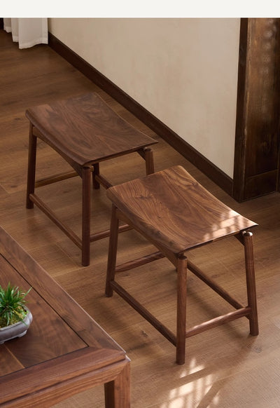 Taburete de Madera Nogal Macizo - Image 7