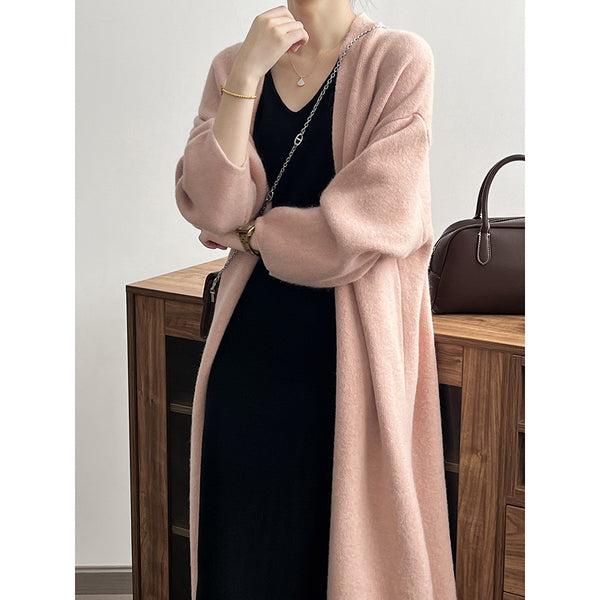 Cardigan Mujer Manga Larga Color Sólido Casual