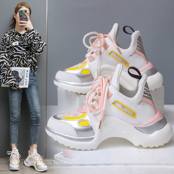 Zapatillas Deportivas Casuales con Suela Gruesa para Mujeres
