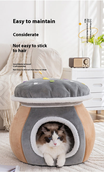 Nido Térmico Desmontable para Gatos y Conejos - Felpa Gruesa Invierno - Image 17