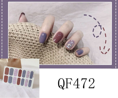 Stickers de Uñas 3D con Diamantes - 14 Diseños Impermeables para Embarazadas - Image 41
