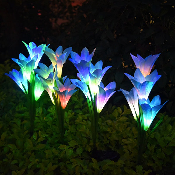 Lámpara Solar LED Multicolor para Jardín y Patio