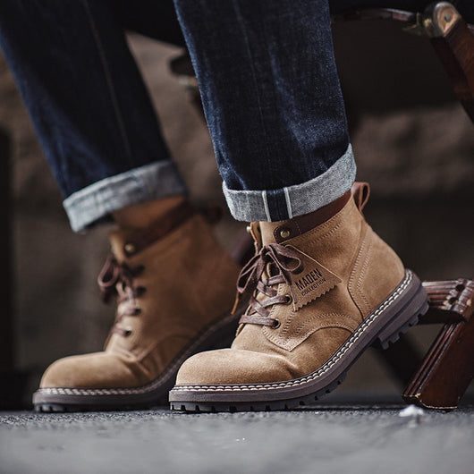 Bota Retro Americana para Hombre - Caña Media en Cuero - Image 4