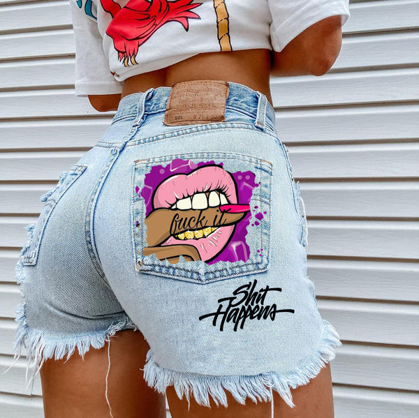 Shorts de Mezclilla Rotos con Detalles Mordidos - Estilo Fashion