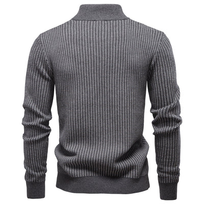 Suéter Casual para Hombre con Cuello Alto y Cierre Medio - Image 4
