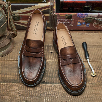 Mocasines de Cuero con Sistema de Un Pedal para Hombre - Comodidad Casual - Image 3