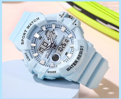 Reloj Deportivo Digital Dual Display Pantalla Grande Luminoso Resistente al Agua Unisex - Image 39