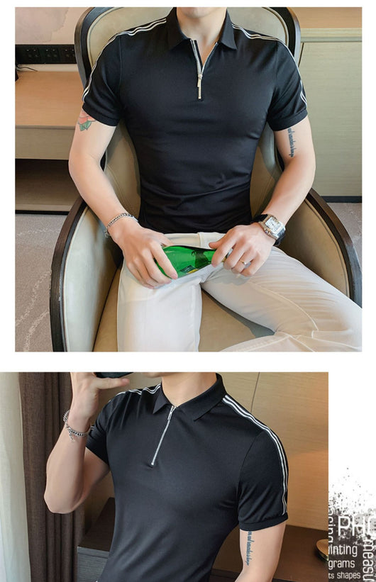 Polo Slim Fit con Cierre de Cremallera para Hombre - Image 14