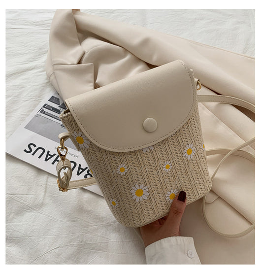 Bolso de Hombro Tejido en Rafia con Detalles Plisados - Image 21