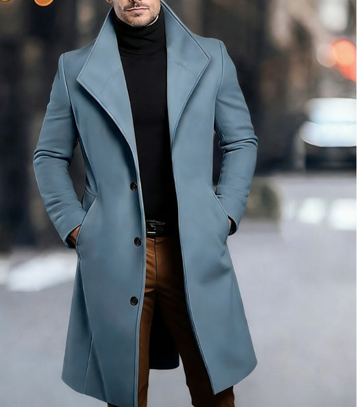 Abrigo Trench de Lana Media Longitud para Hombre - Image 6