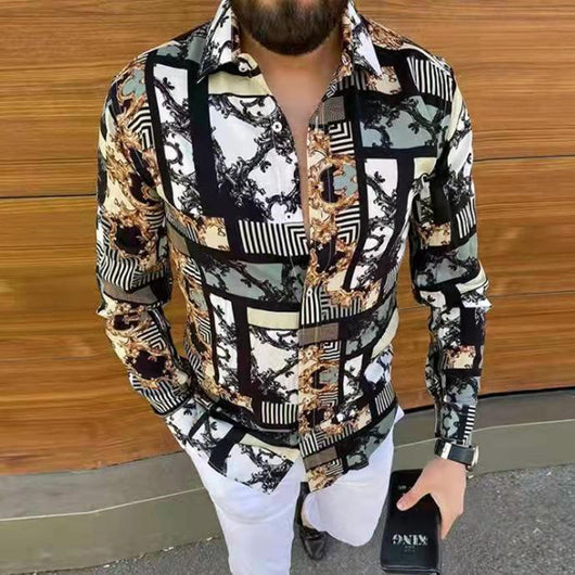 Camisa Casual Entallada de Manga Larga para Hombre - Image 21