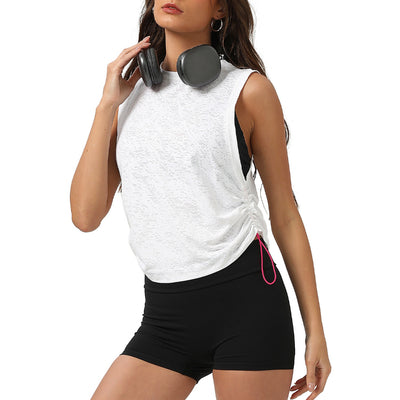 Blusa Deportiva Sin Mangas Jacquard para Mujer - Transpirable - Image 4
