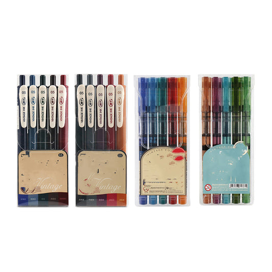 Bolígrafo Gel Retro Vintage 0.5mm - Tinta de Colores Suave