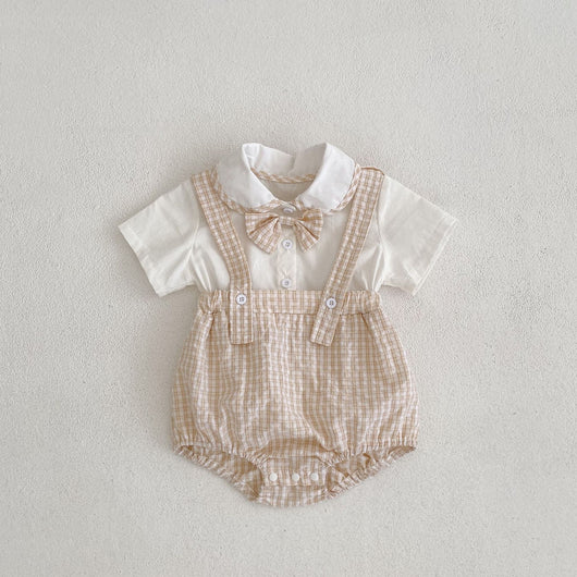 Blusa Cuello Babydoll con Efecto Dos Piezas a Cuadros - Image 6