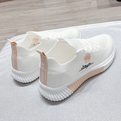 Zapatillas Deportivas Flyknit Blancas Transpirables - Malla Fresca para Verano - Image 5