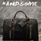 Bolso de Mano Grande en Cuero Genuino para Hombre