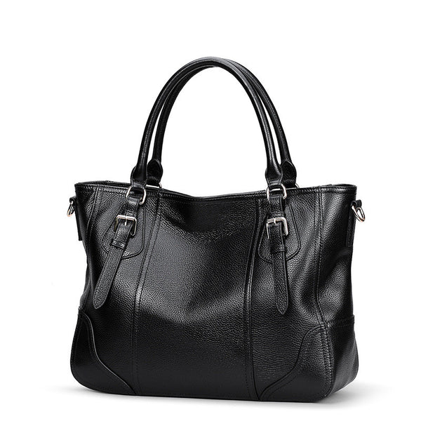 Bolso de Cuero Genuino Estilo Retro con Bandolera Simple