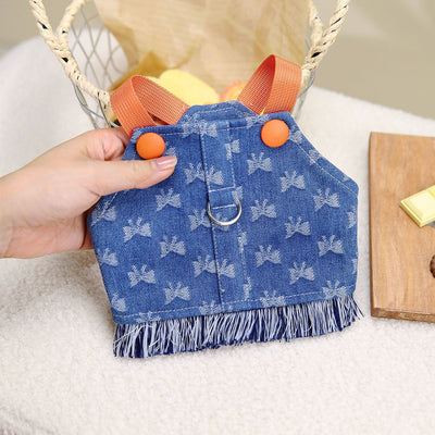 Enterizo Denim para Mascotas con Moño Trasero - Image 7