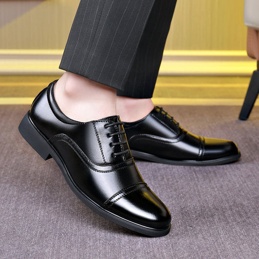 Zapatos de Cuero Formales Puntiagudos para Hombre - Estilo Ejecutivo Británico