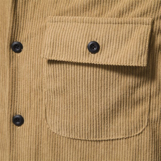 Camisa Slim Fit de Pana Manga Larga Colores Sólidos para Hombre - Image 4