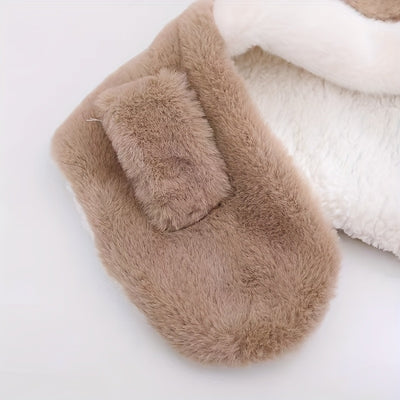 Gorro Infantil Cálido con Orejas de Conejo y Astas de Venado - Conjunto con Bufanda Polar para Niñas - Image 3