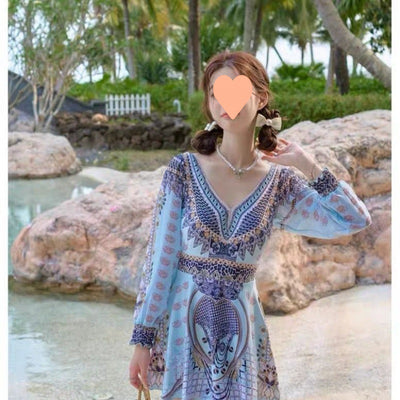 Traje de Baño Enterizo para Mujer con Manga Larga y Fruncido en Pecho - Image 6