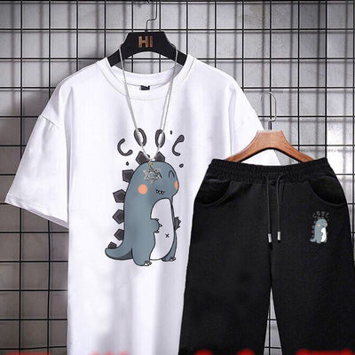 Conjunto Casual de Dos Piezas para Hombre: Playera y Shorts de Tendencia Coreana - Image 20