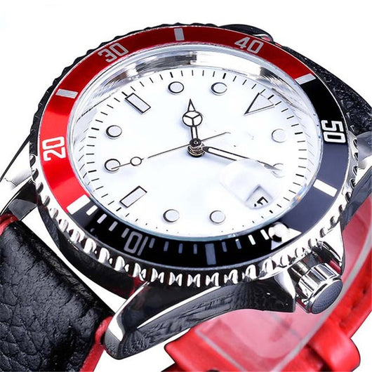 Reloj Mecánico para Hombre con Correa de Cuero - Estilo Retro Clásico - Image 8
