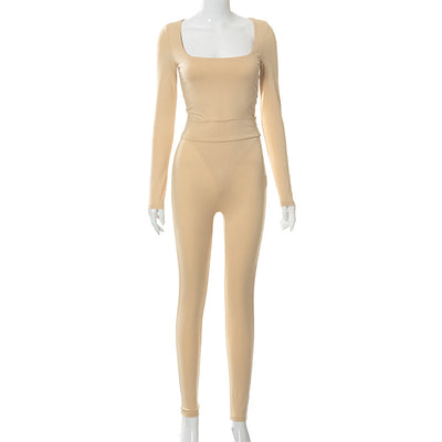 Jumpsuit Elegante de Manga Larga en Colores Sólidos - Image 8