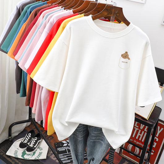 Blusa Cómoda de Algodón Puro para Mujer - Talla Grande - Image 9
