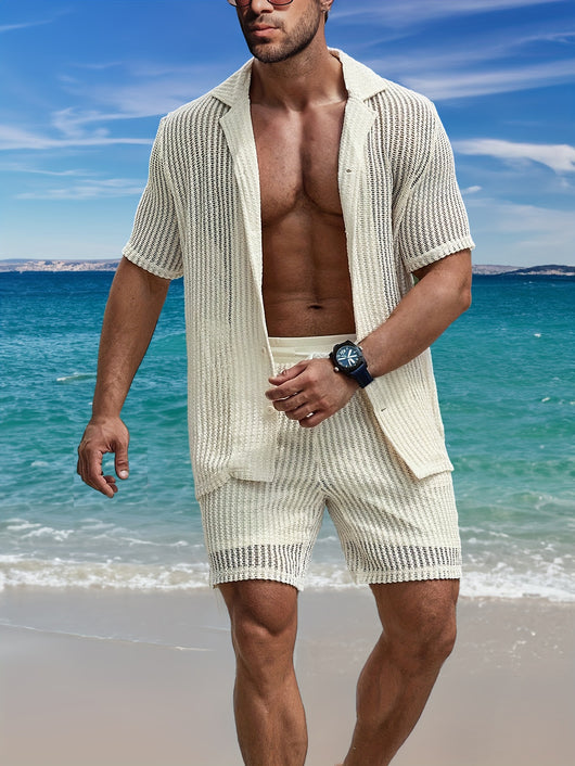 Camisa Henley Retro de Algodón y Lino con Rayas - Casual y Versátil - Image 8