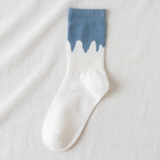 Calcetines de Algodón para Mujer con Diseño Cuadros Azul Británico - Image 15