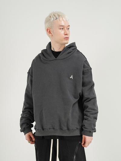 Sudadera con Capucha Minimalista para Hombre con Detalles en Línea Invertida - Image 9