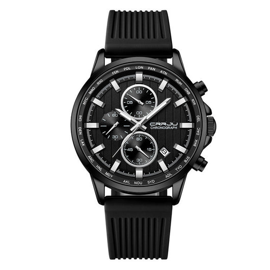 Reloj de Negocios para Hombre con Correa de Silicona y Acero Inoxidable - Image 5