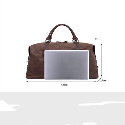 Bolsa de Viaje Plegable Impermeable de Piel de Caballo para Hombre - Image 13