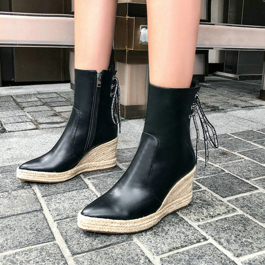 Botines Tejidos con Tacón Alto y Punta Afilada - Calidez y Elegancia - Image 19