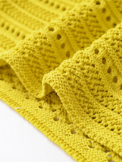 Suéter Tejido Hueco con Escote Halter para Mujer - Image 14
