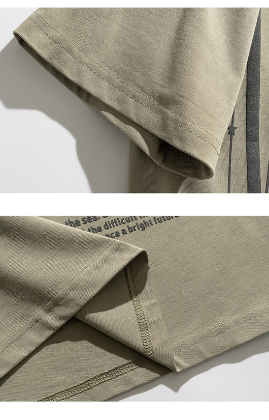 Camiseta Básica de Algodón Cuello Redondo para Hombre - Image 11