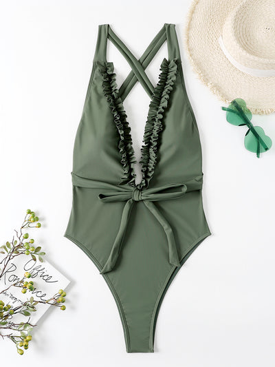 Traje de Baño Enterizo Elegante con Efecto Antihongos - Image 2