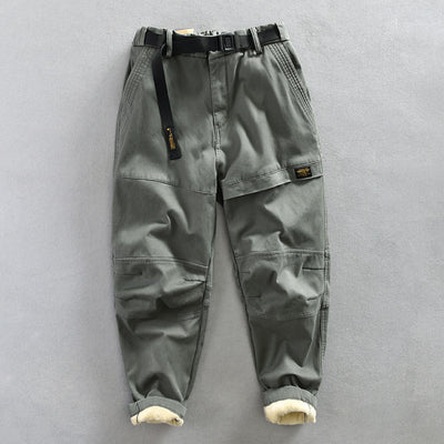 Pantalones Casuales Acolchados de Terciopelo para Hombre