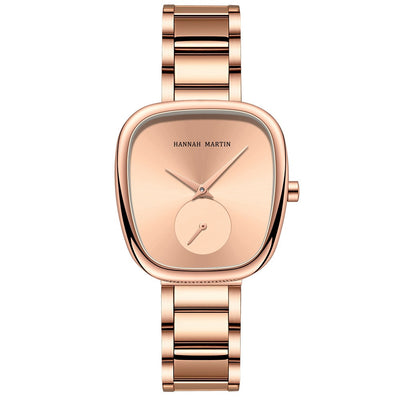 Reloj Cuarzo Acero Inoxidable Milano Malla Mujer Diseño Tonneau - Image 3