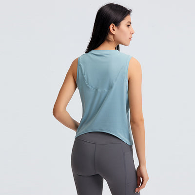 Top Deportivo Suelto Cuello Redondo sin Mangas para Yoga - Image 10