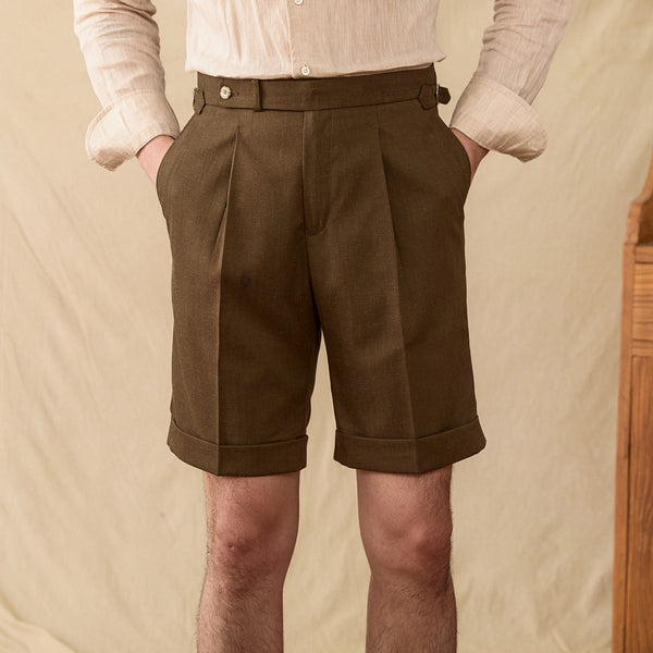 Pantalones Retro Slim-fit de Lino Mezclado para el Verano